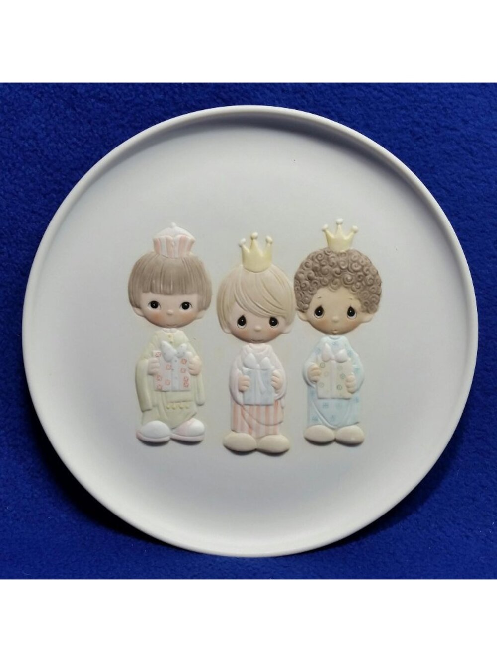 Precious Moments Wee Three Kings Collectors Plate E-0538 1983 Christmas No Box